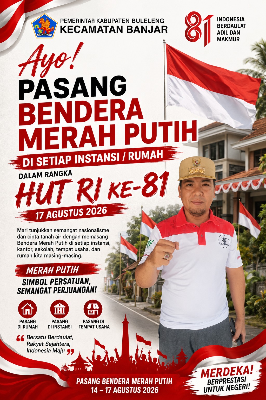 Ajakan Memasang Bendera Merah Putih