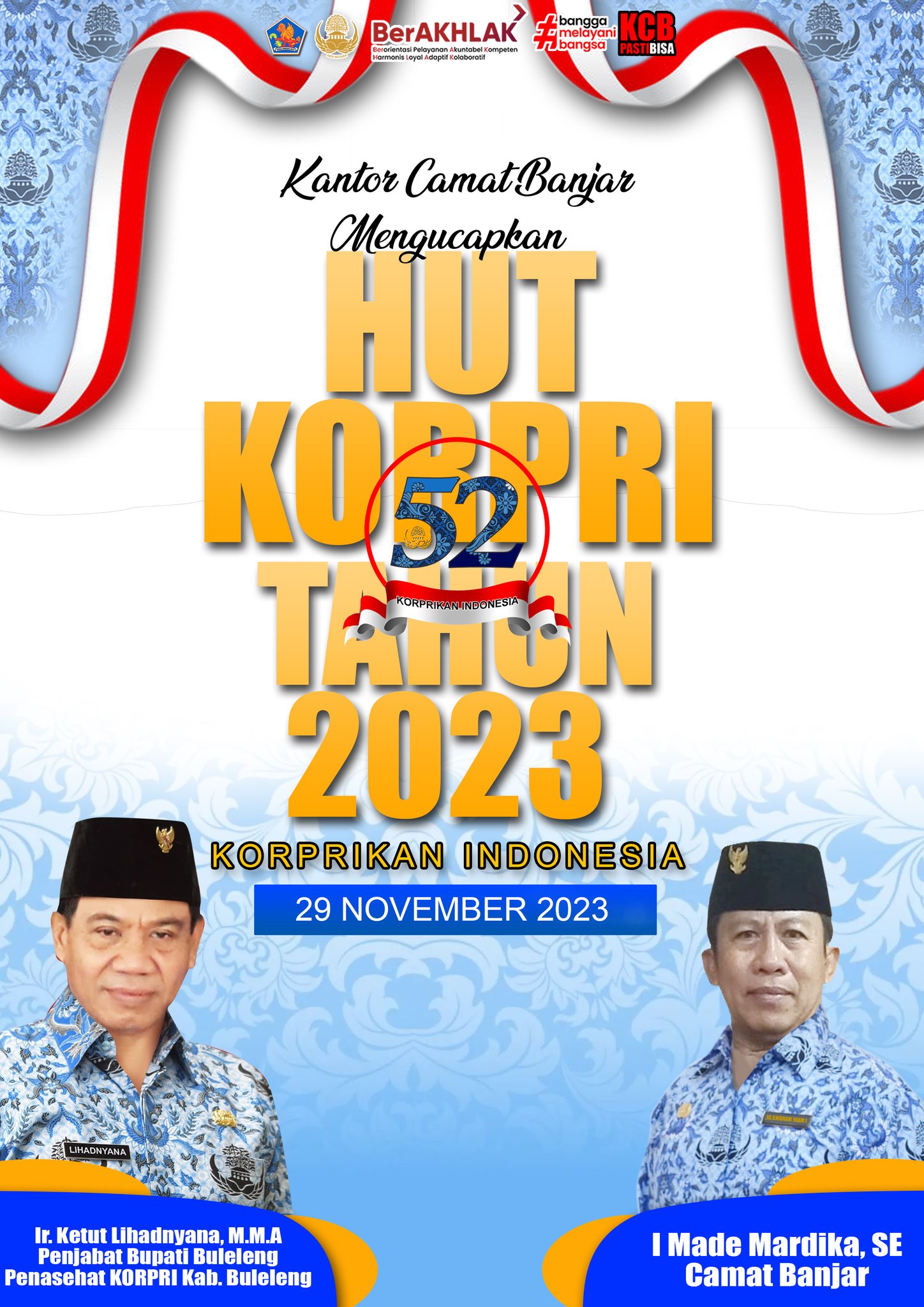 Selamat Hari Jadi Korpri yang ke-52 Tahun 2023 